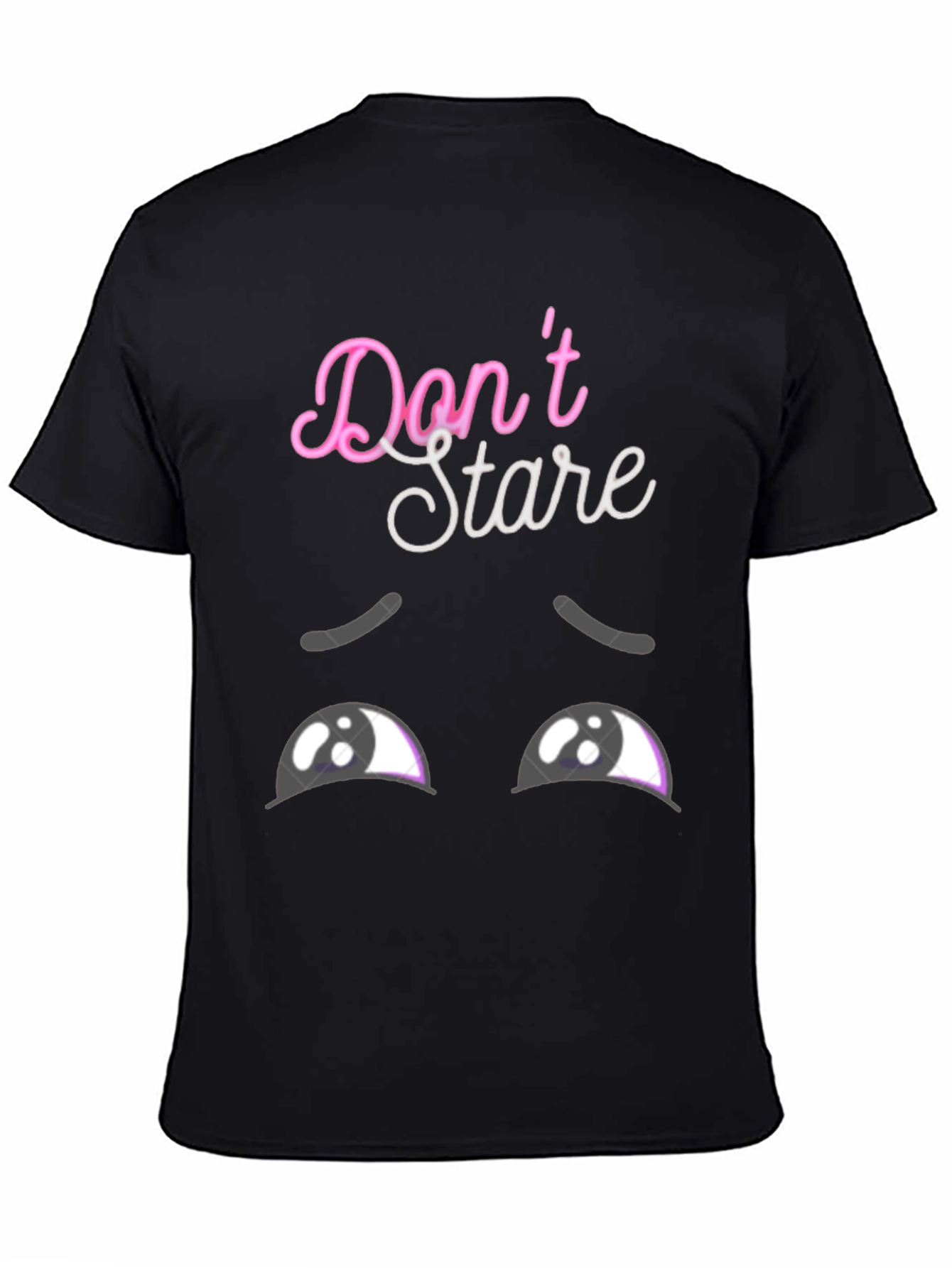 Dont Stare Graphic Tee - Mens Black T-Shirt