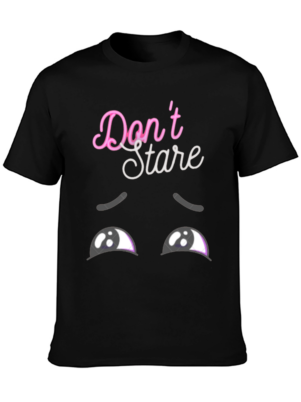 Dont Stare Graphic Tee - Mens Black T-Shirt