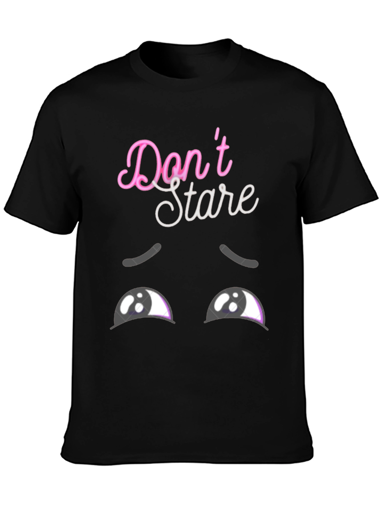 Dont Stare Graphic Tee - Mens Black T-Shirt