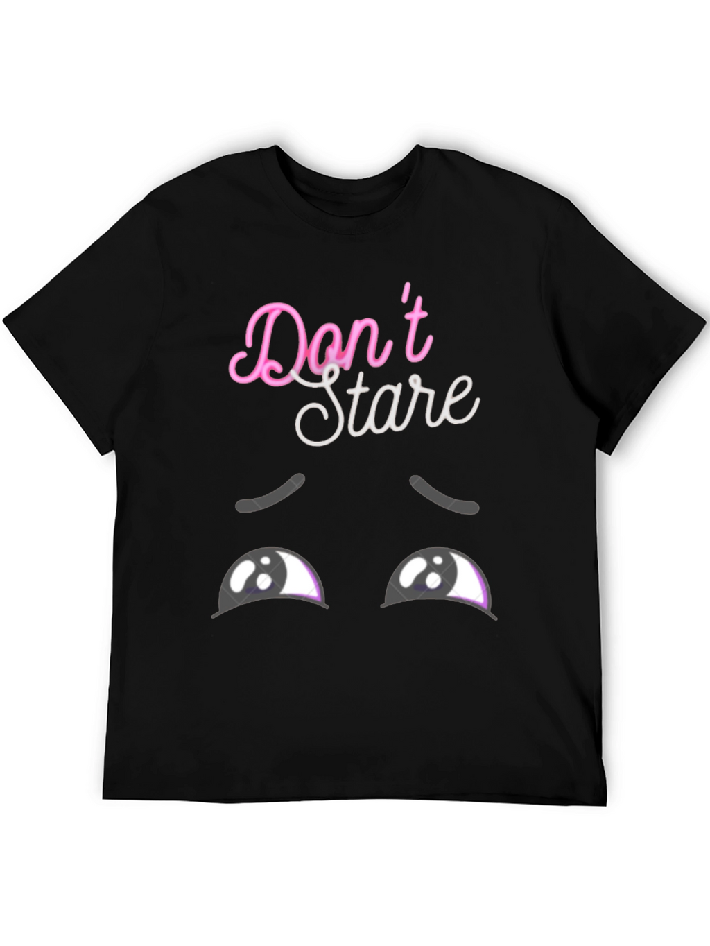 Dont Stare Graphic Tee - Mens Black T-Shirt