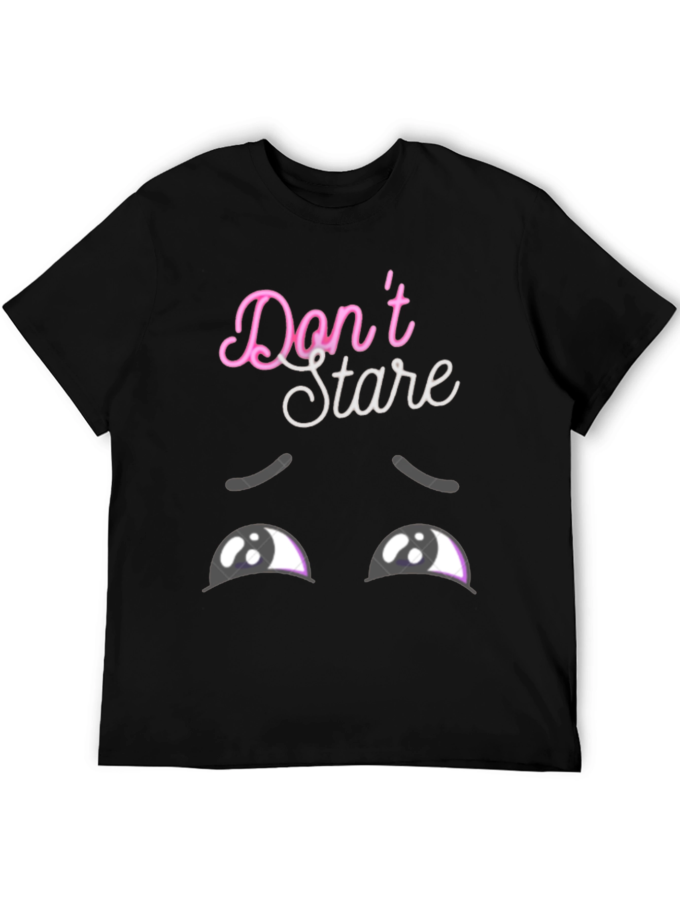 Dont Stare Graphic Tee - Mens Black T-Shirt