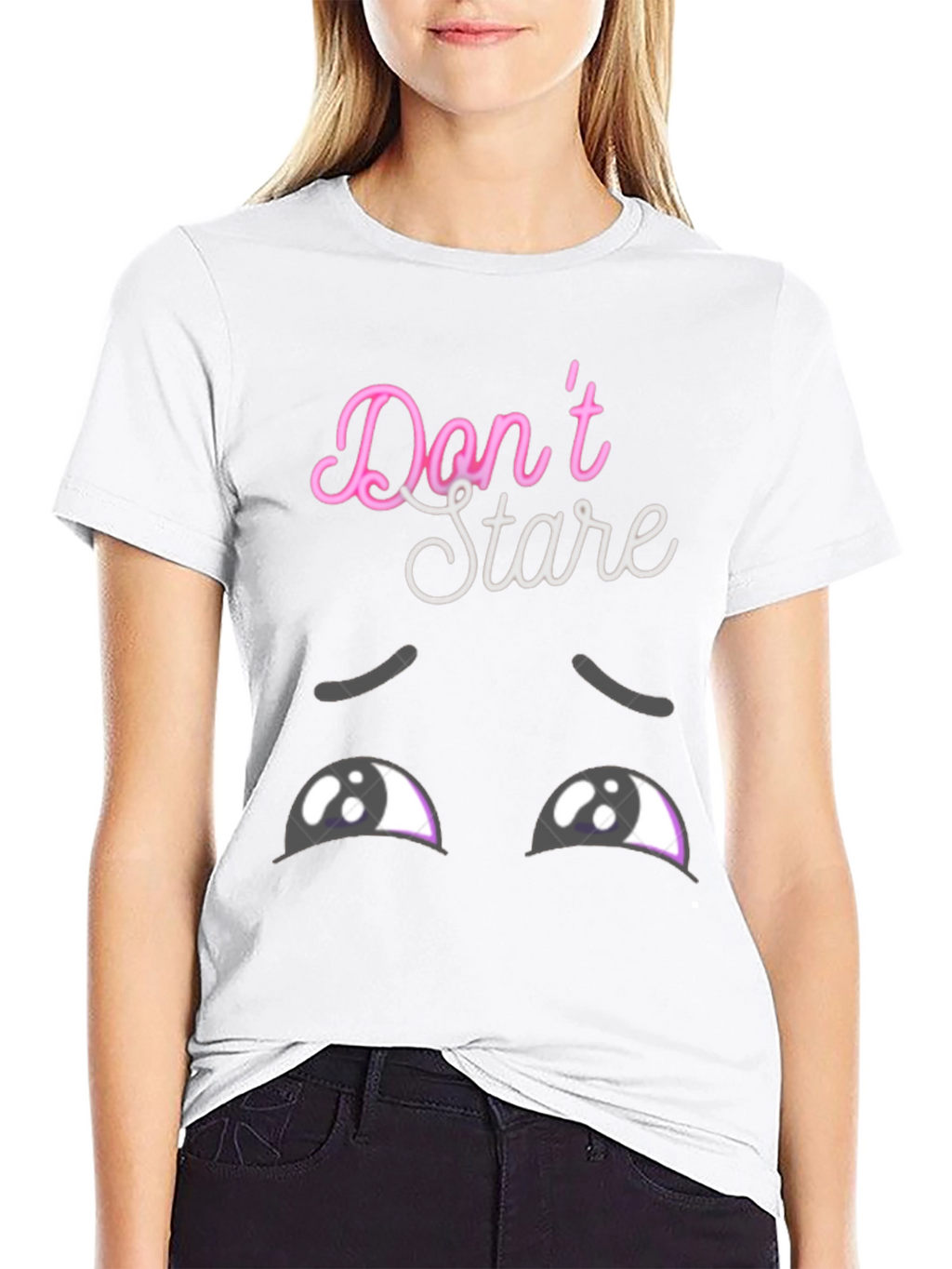 Dont Stare Graphic Tee - Mens Black T-Shirt