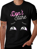 Dont Stare Graphic Tee - Mens Black T-Shirt