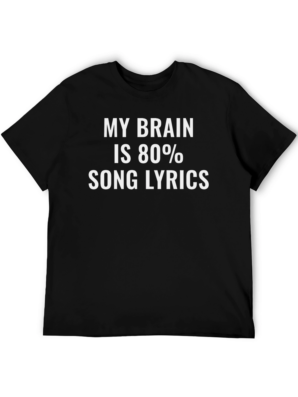 Song Lyrics Brain T-Shirt: Music Lover Tee