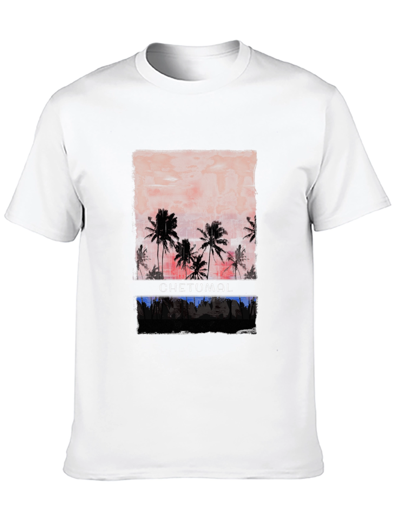 Chetumal Sunset Palm Tree T-Shirt