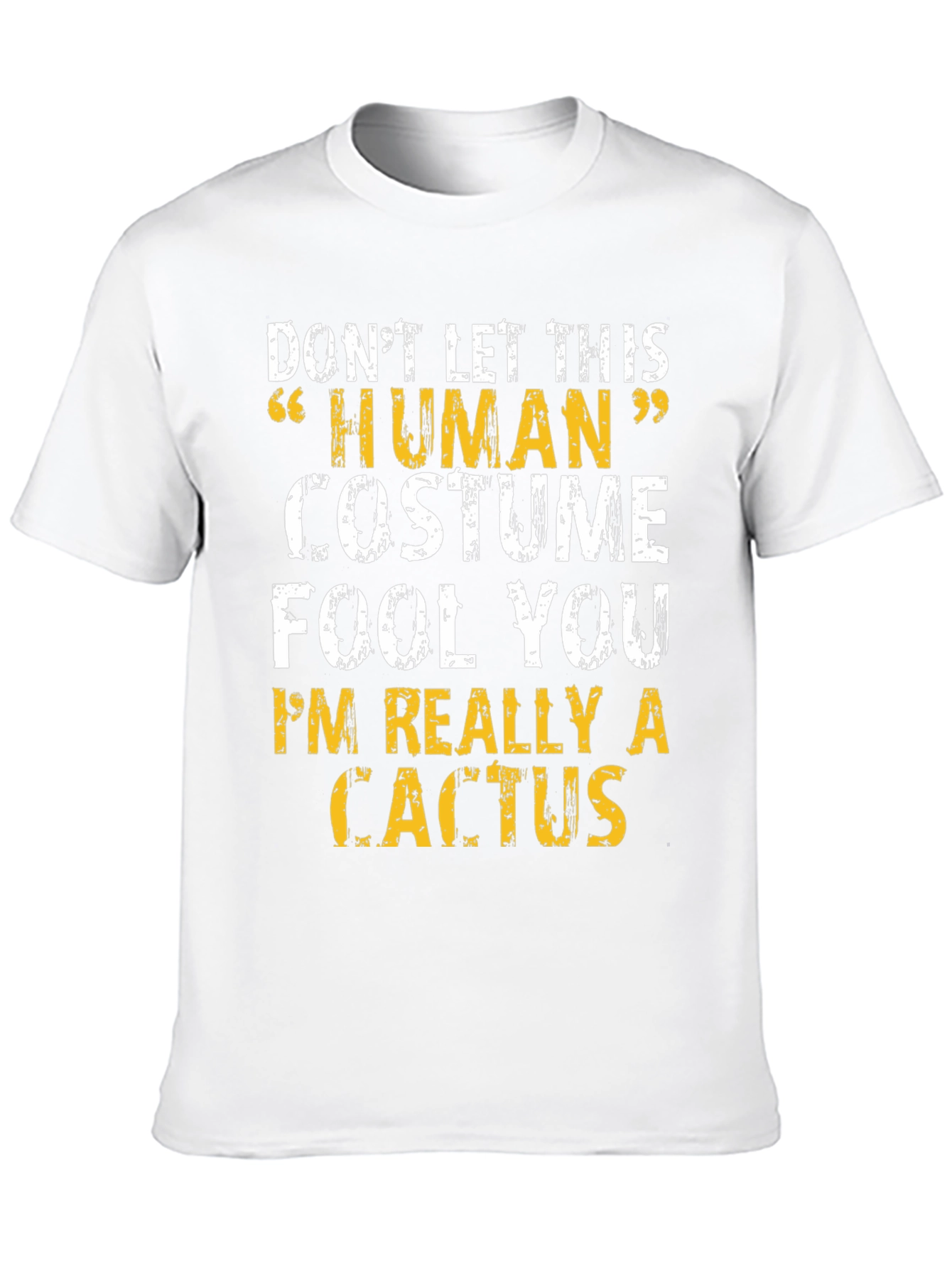 Human Costume Cactus T-Shirt - Funny Graphic Tee