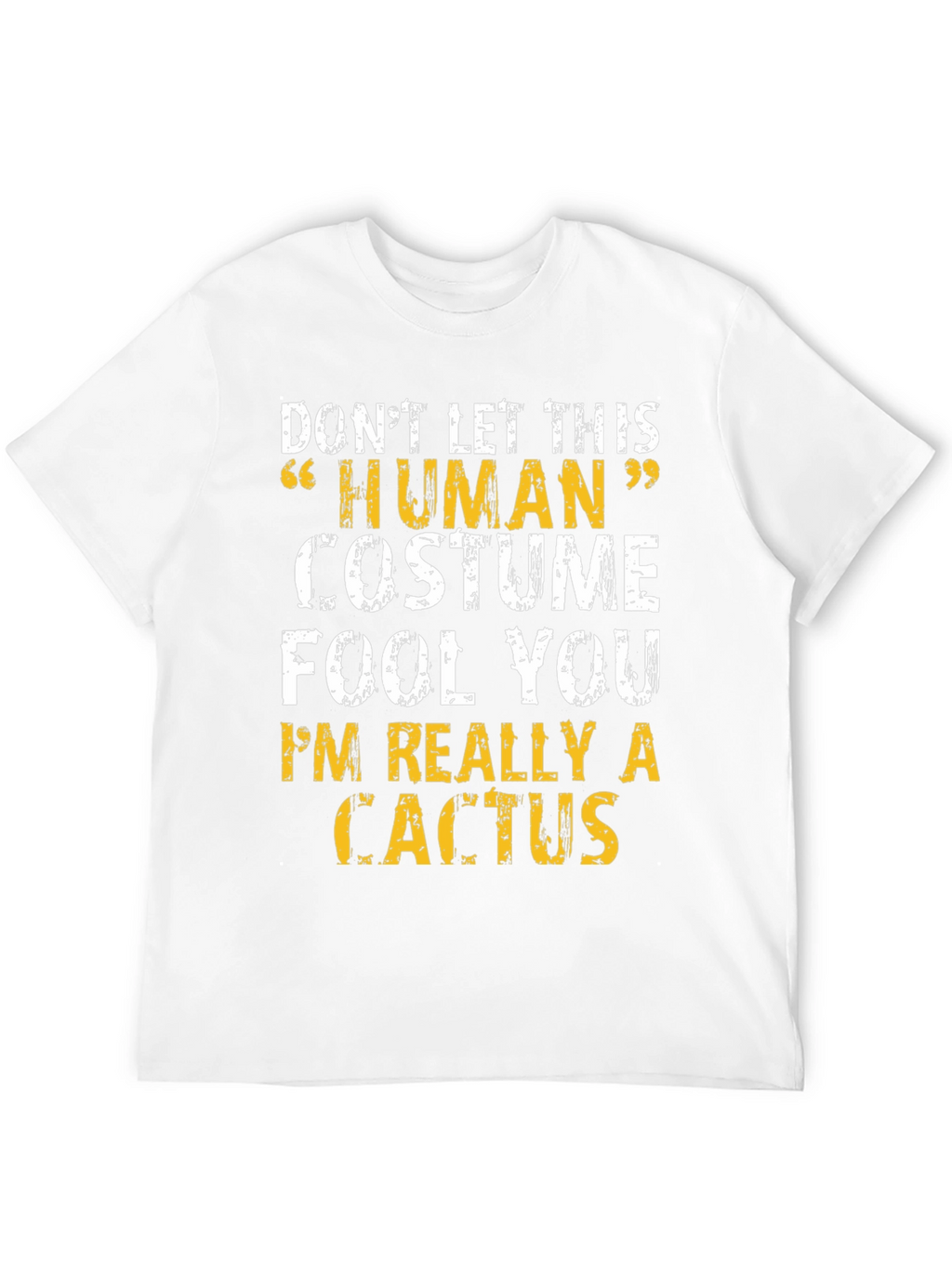 Human Costume Cactus T-Shirt - Funny Graphic Tee
