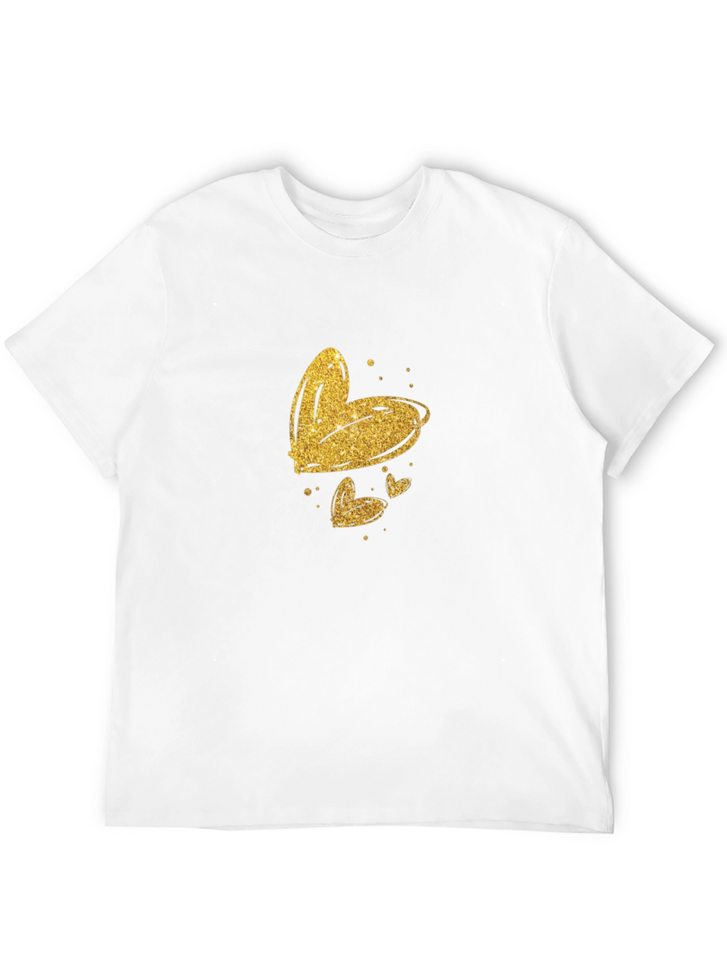 Golden Hearts Black T-Shirt