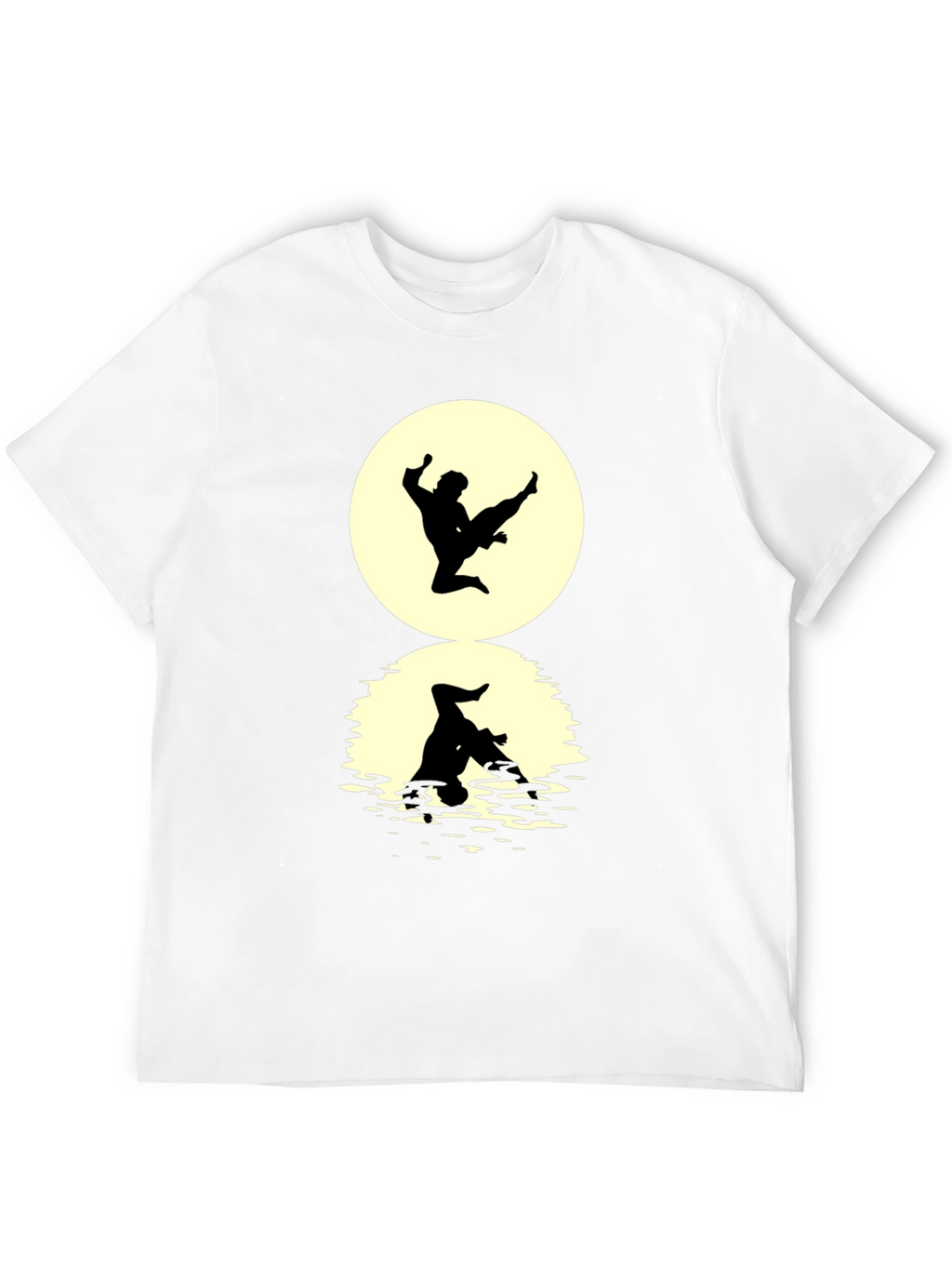 Karate Silhouette Graphic Black T-Shirt