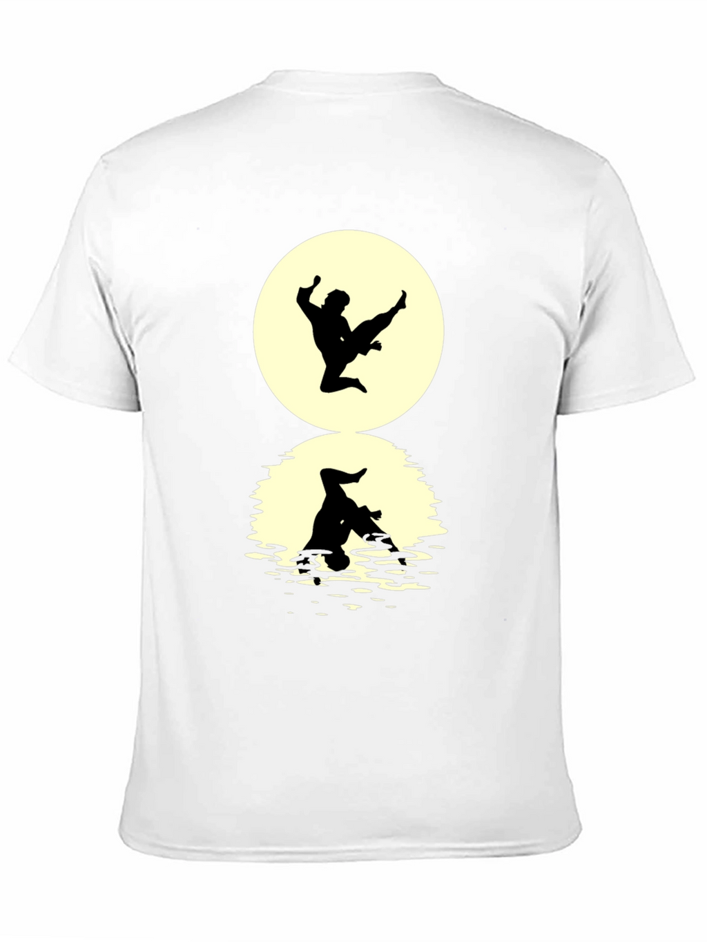 Karate Silhouette Graphic Black T-Shirt