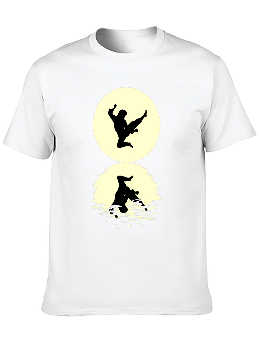 Karate Silhouette Graphic Black T-Shirt
