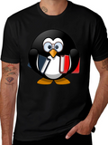 Penguin Bookworm Graphic T-Shirt - Unisex Casual Tee