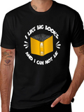 Funny I Like Big Books Black T-Shirt