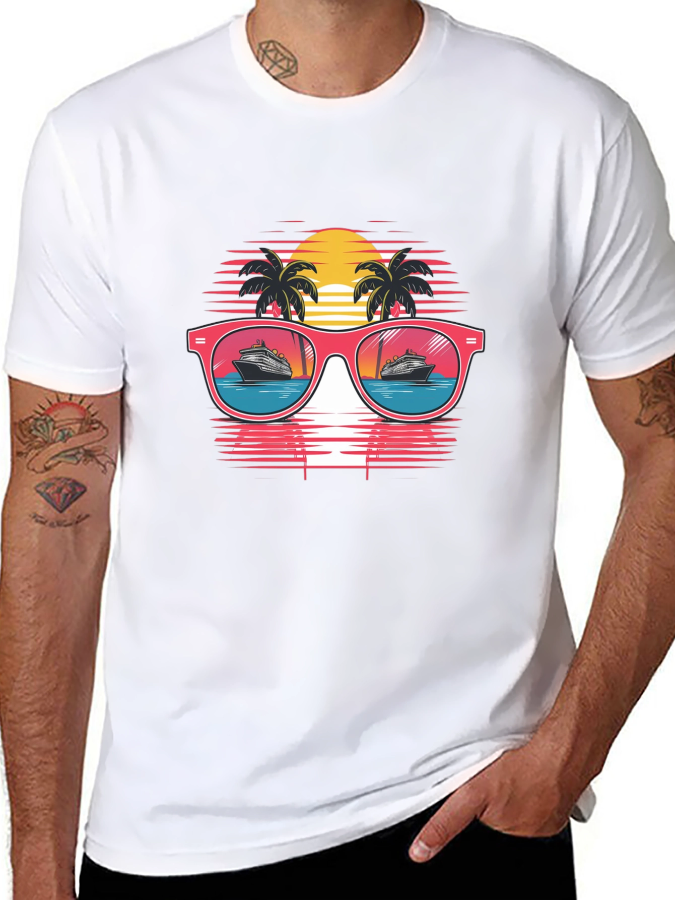 Retro Cruise Sunglasses Graphic Tee