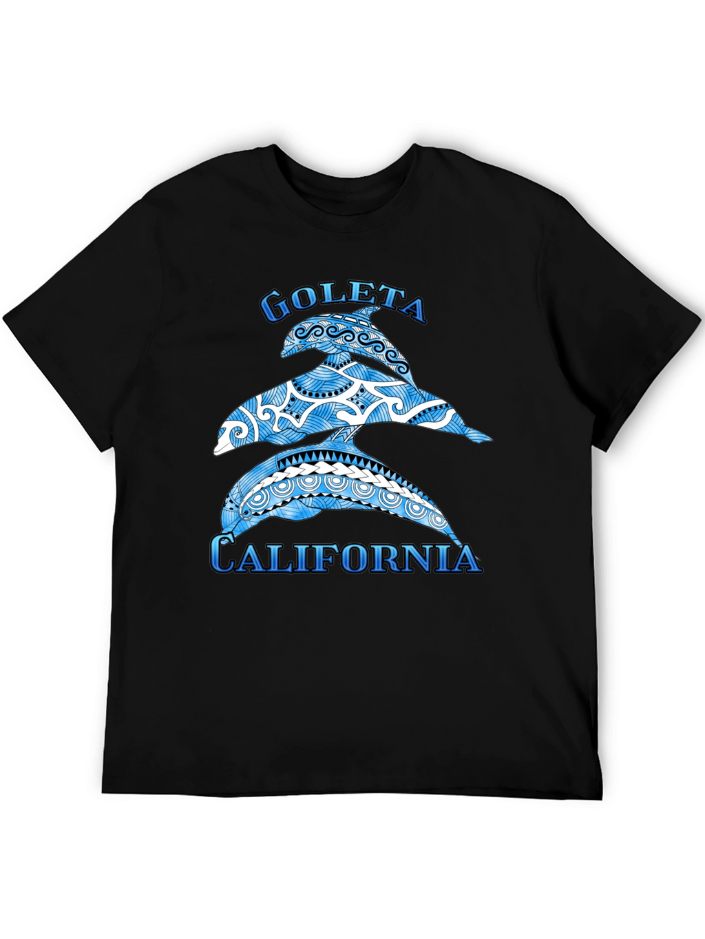 Goleta California Dolphin T-Shirt - Black