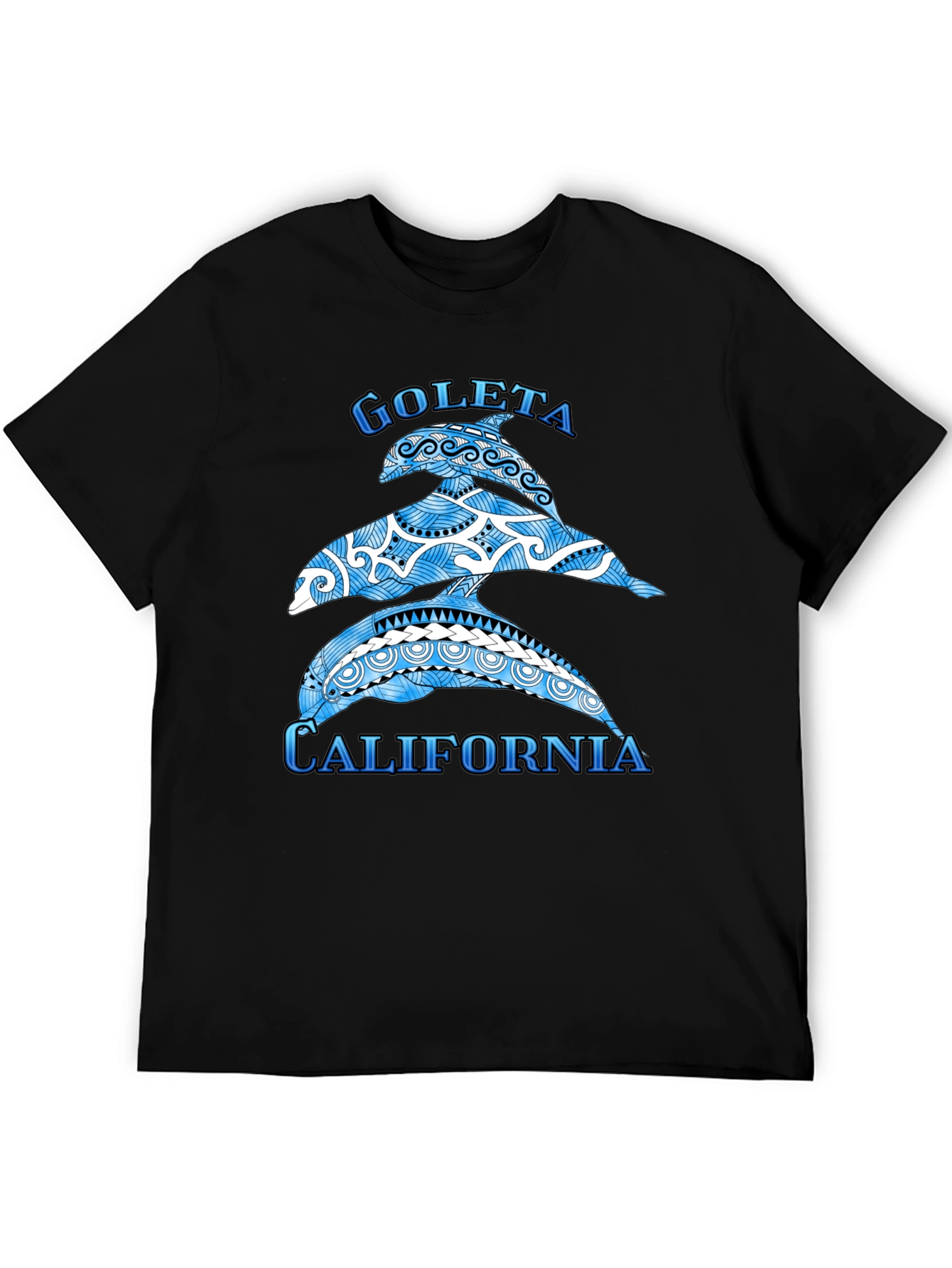 Goleta California Dolphin T-Shirt - Black