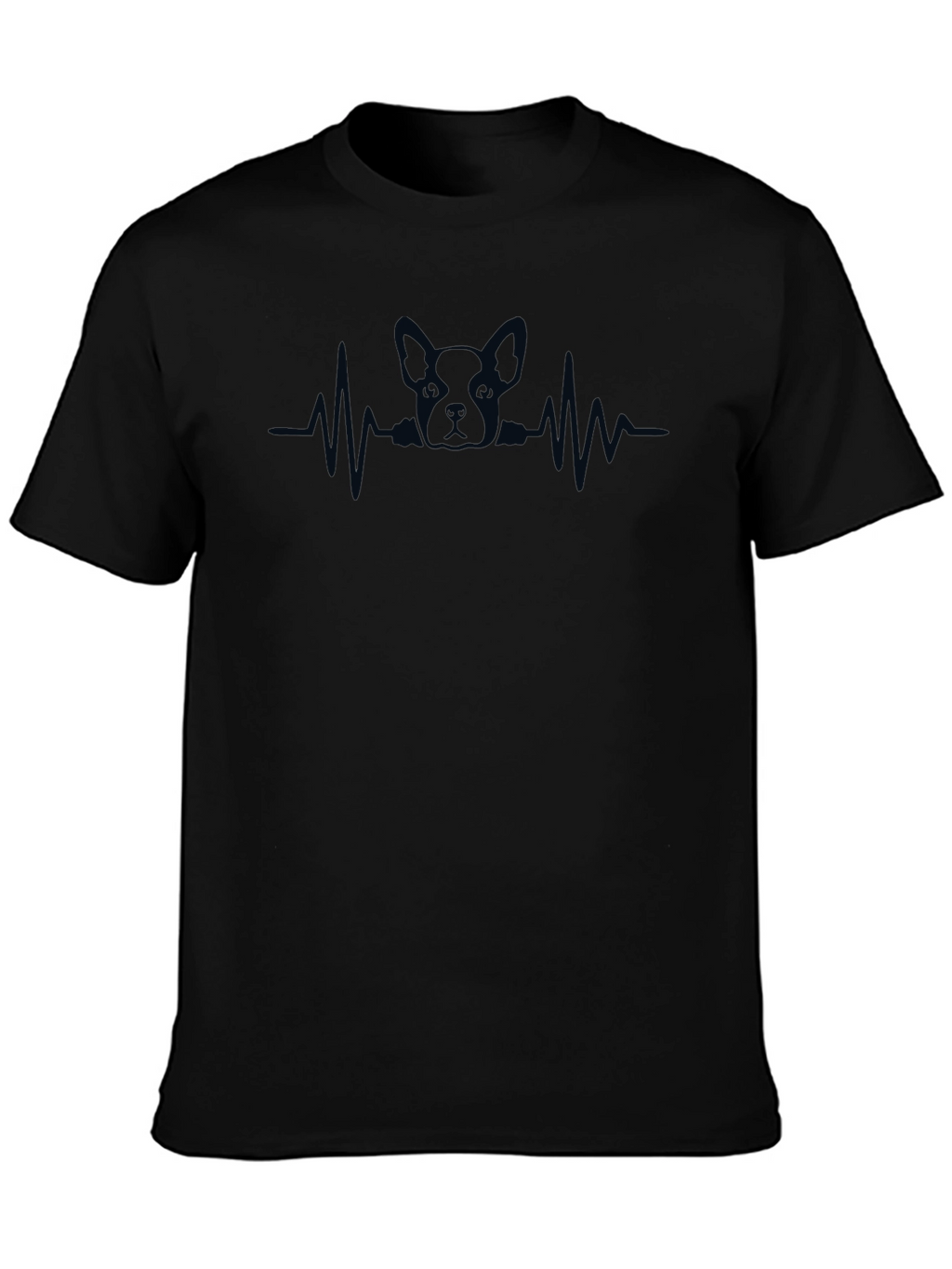 Dog Heartbeat Graphic T-Shirt - Casual Style