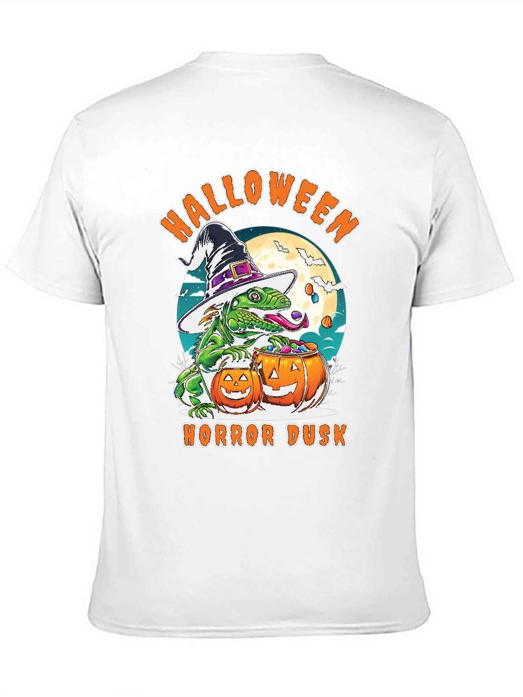 Halloween Lizard T-Shirt: Horror Dusk Design