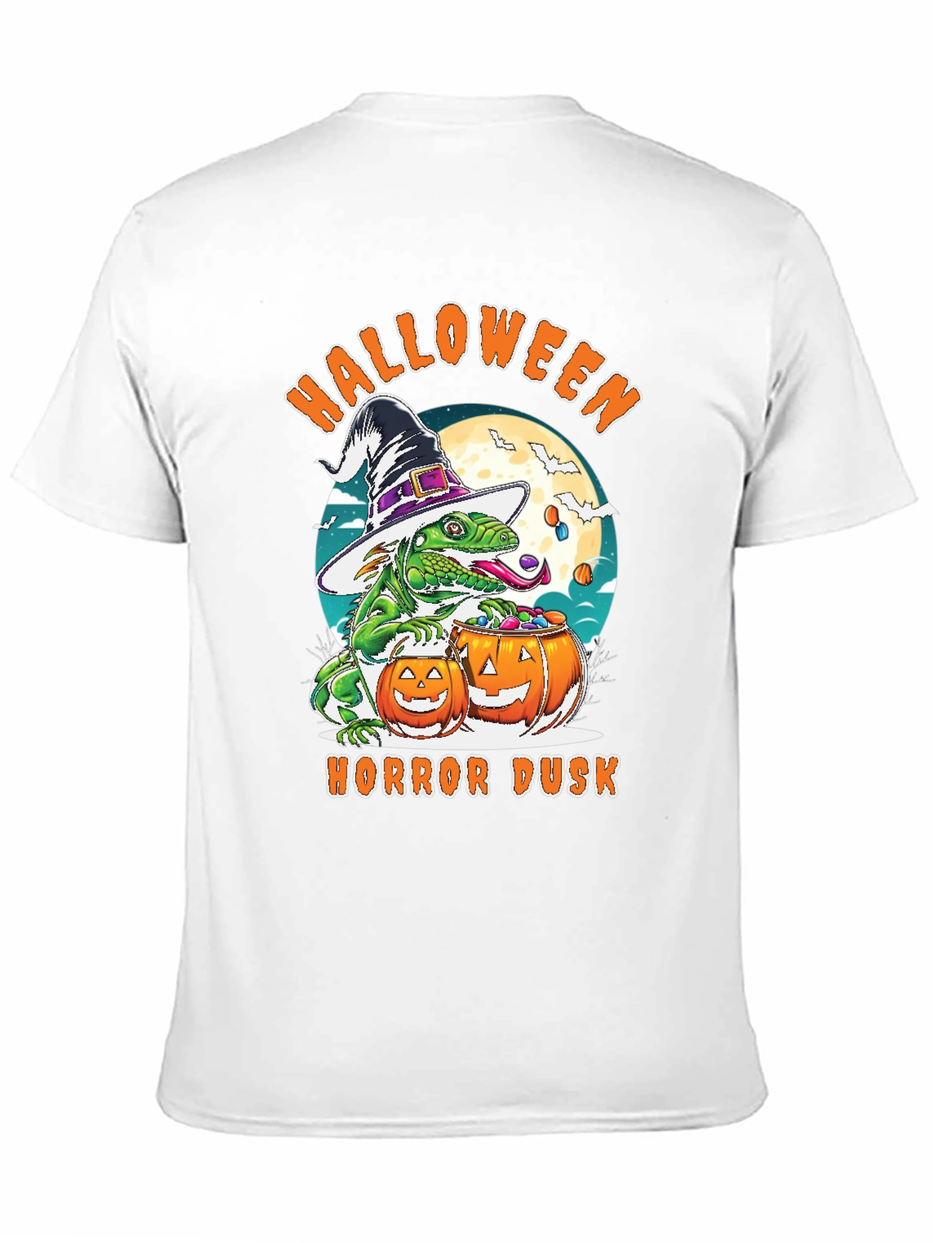 Halloween Lizard T-Shirt: Horror Dusk Design