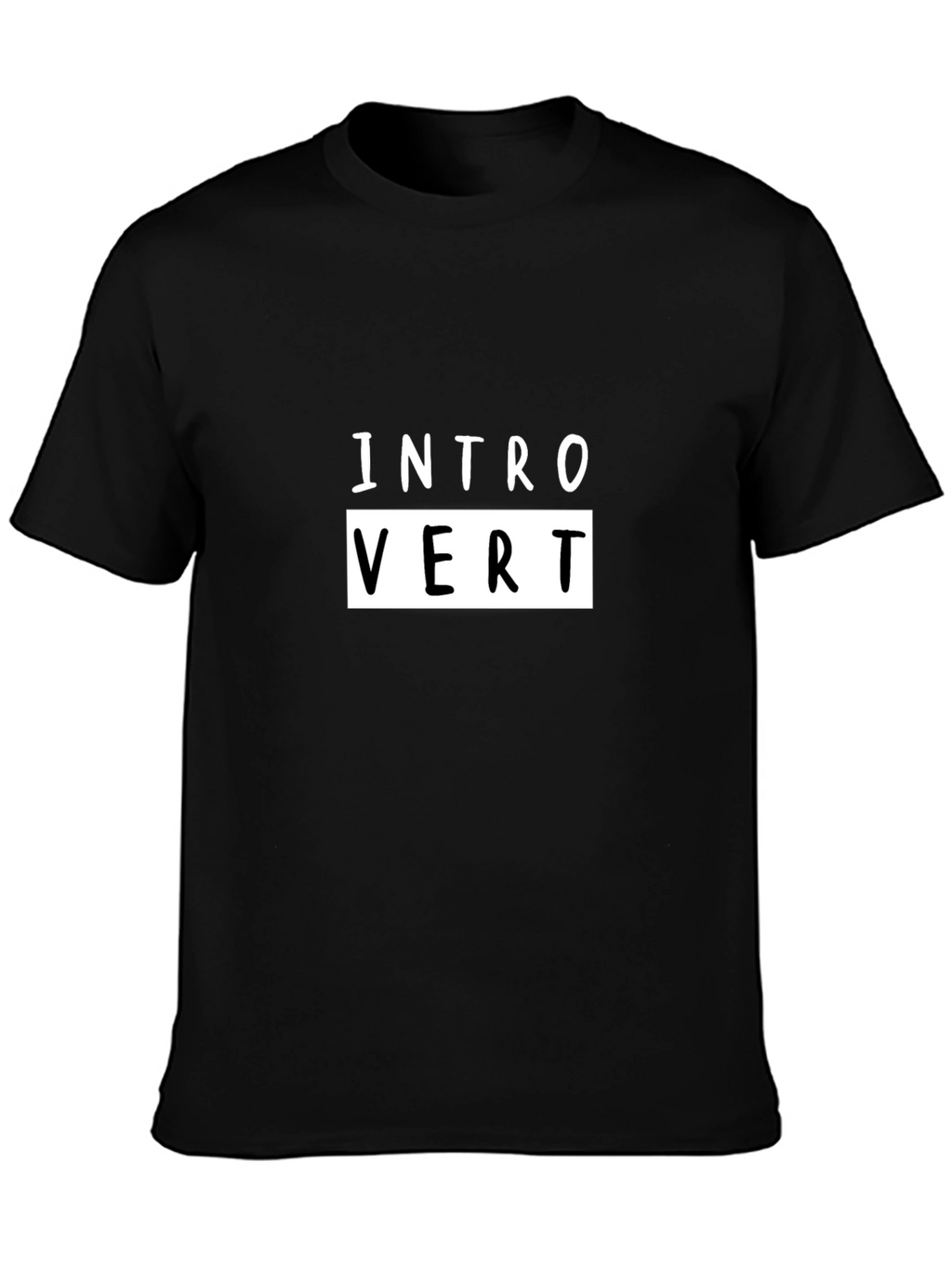 Introvert Graphic Tee - Soft Cotton Black Shirt