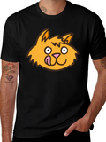 Funny Cat Tongue T-Shirt - Black