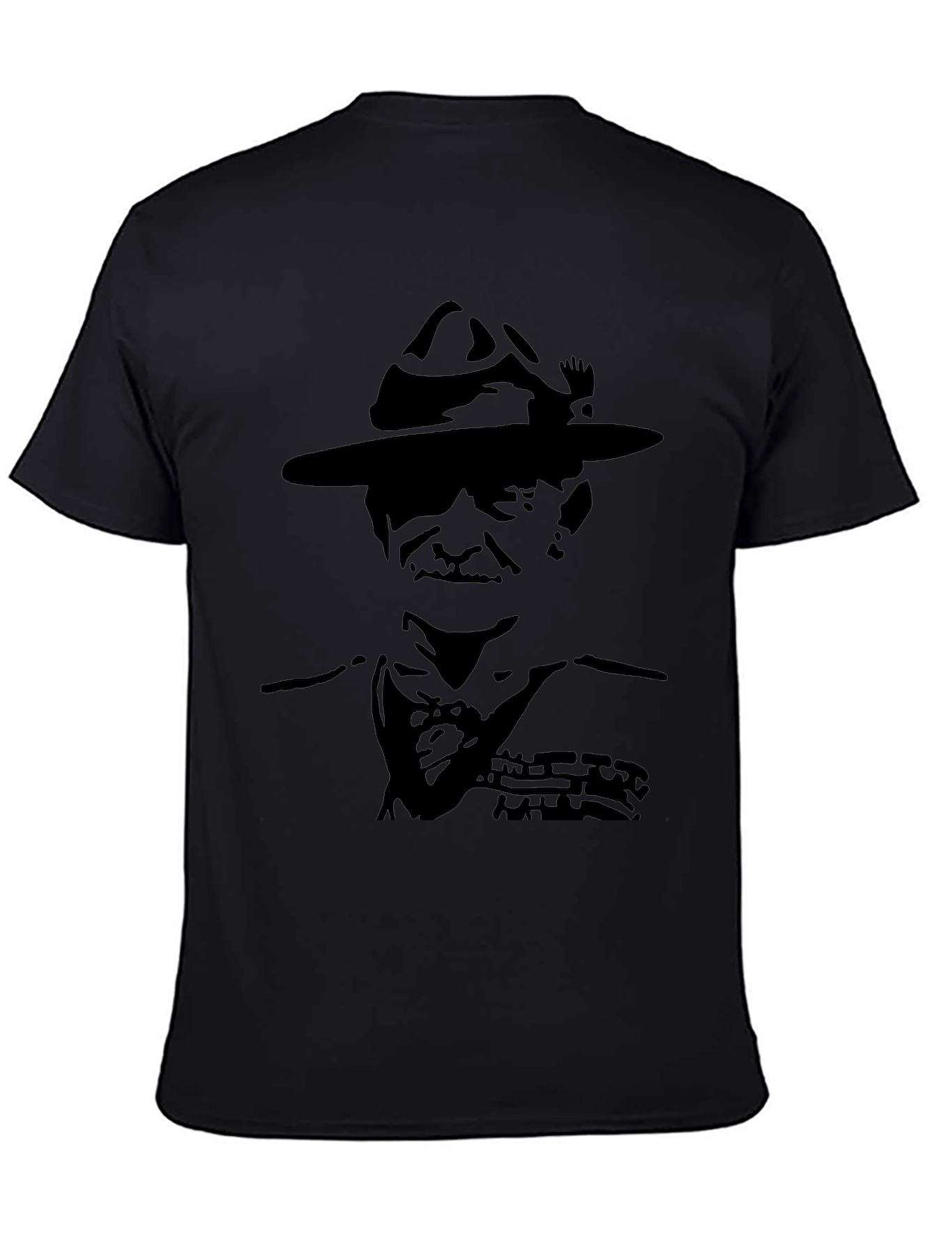 Boy Scout Silhouette Graphic Black T-Shirt