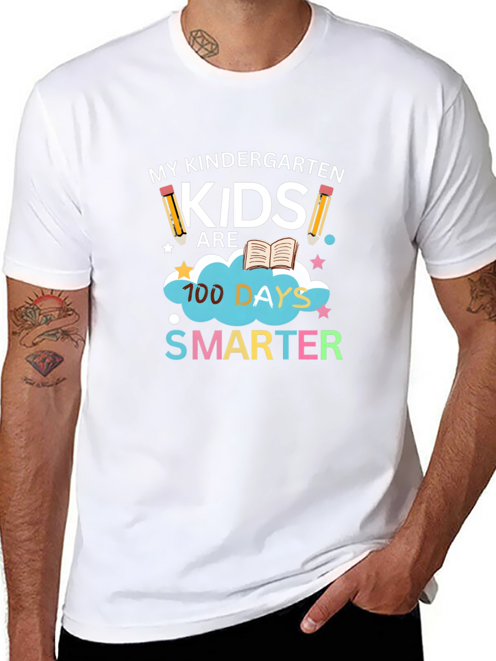 Kindergarten Teacher 100 Days Smarter T-Shirt