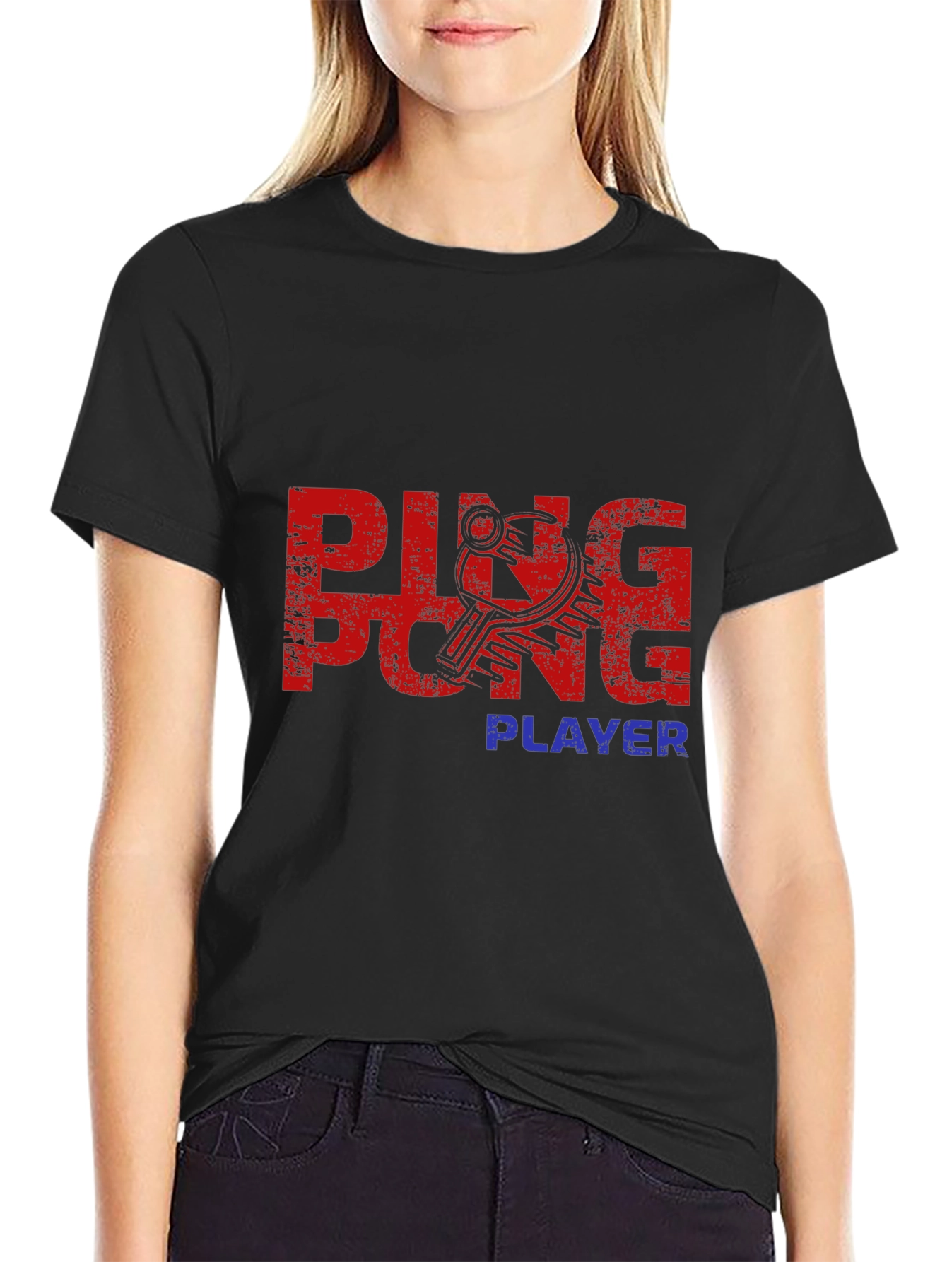 Ping Pong Player Graphic T-Shirt
