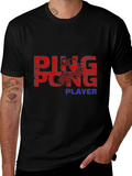 Ping Pong Player Graphic T-Shirt