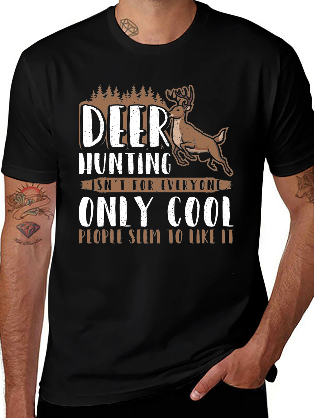 Deer Hunting Cool People Graphic Tee