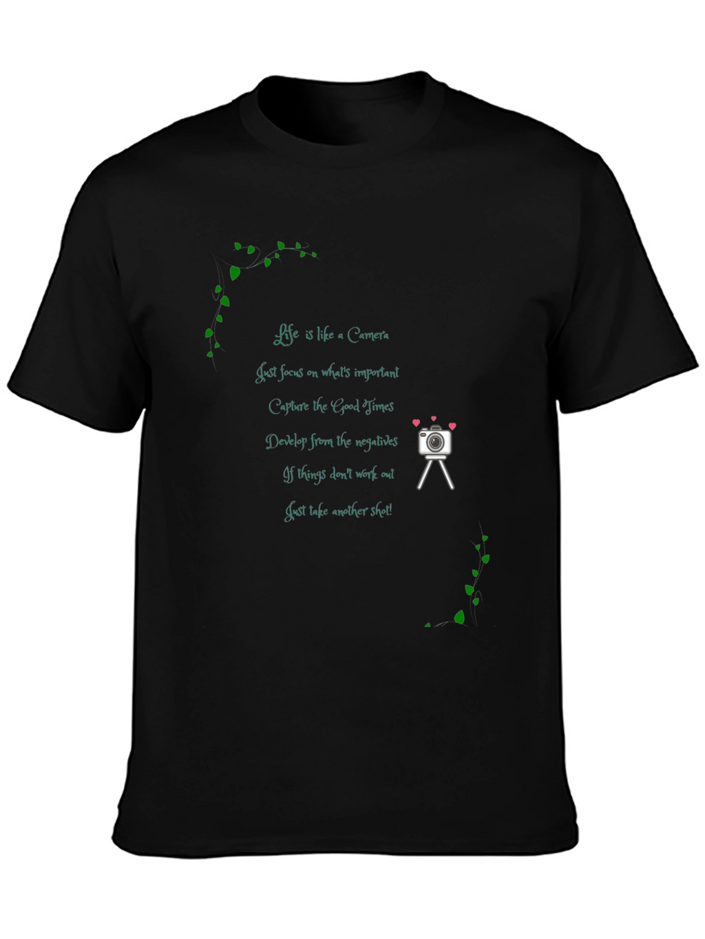 Camera Quote Black T-Shirt