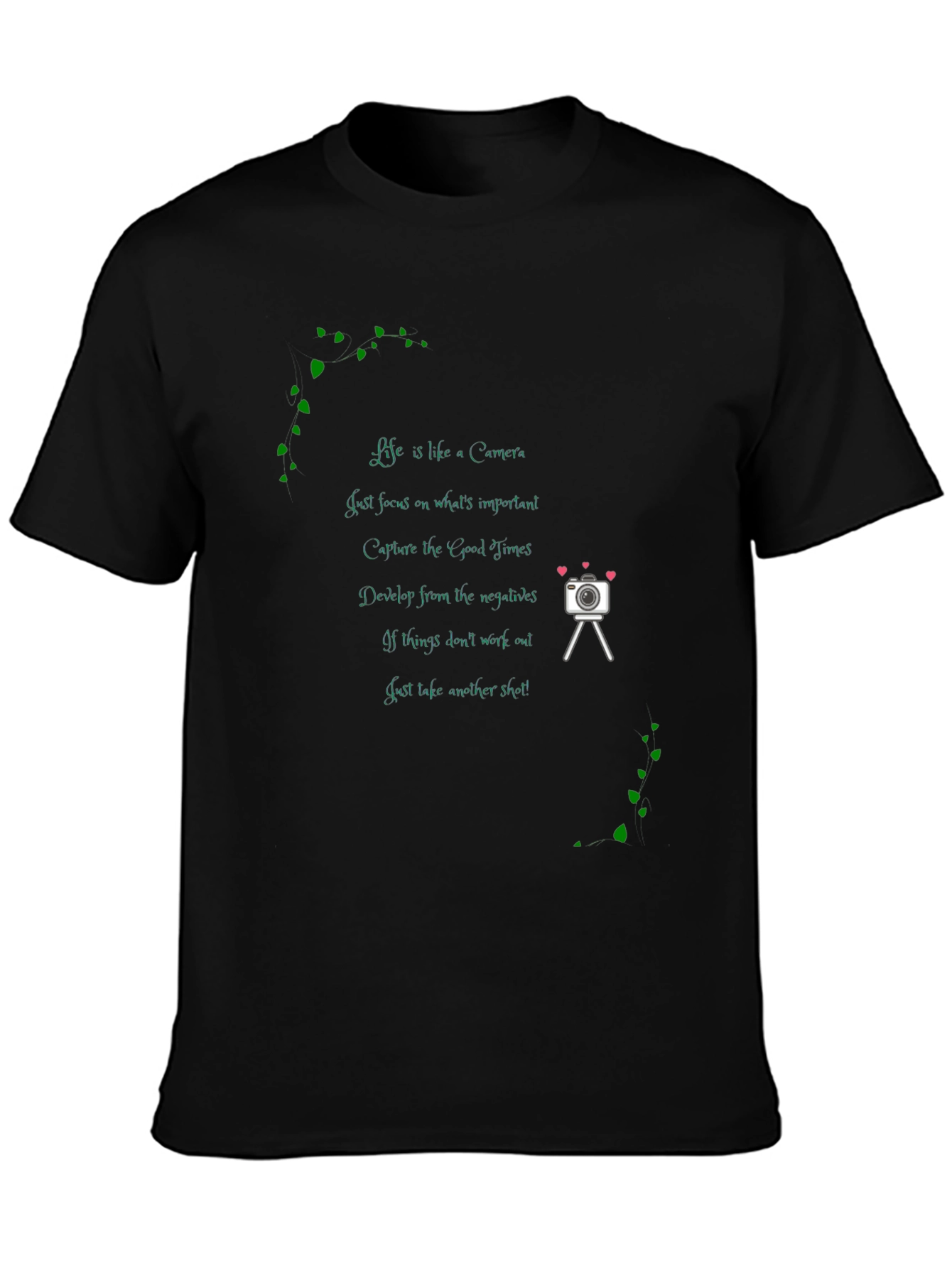 Camera Quote Black T-Shirt