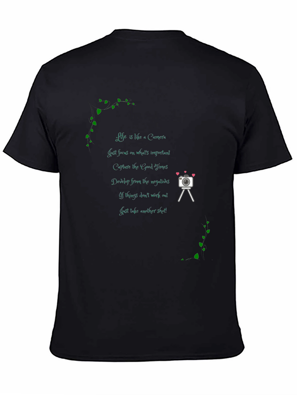 Camera Quote Black T-Shirt
