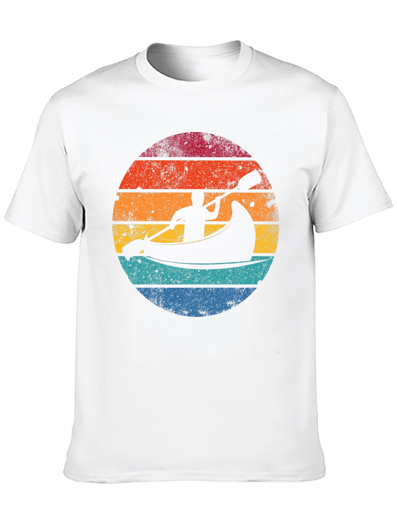 Retro Sunset Kayak T-Shirt - Adventure Awaits!