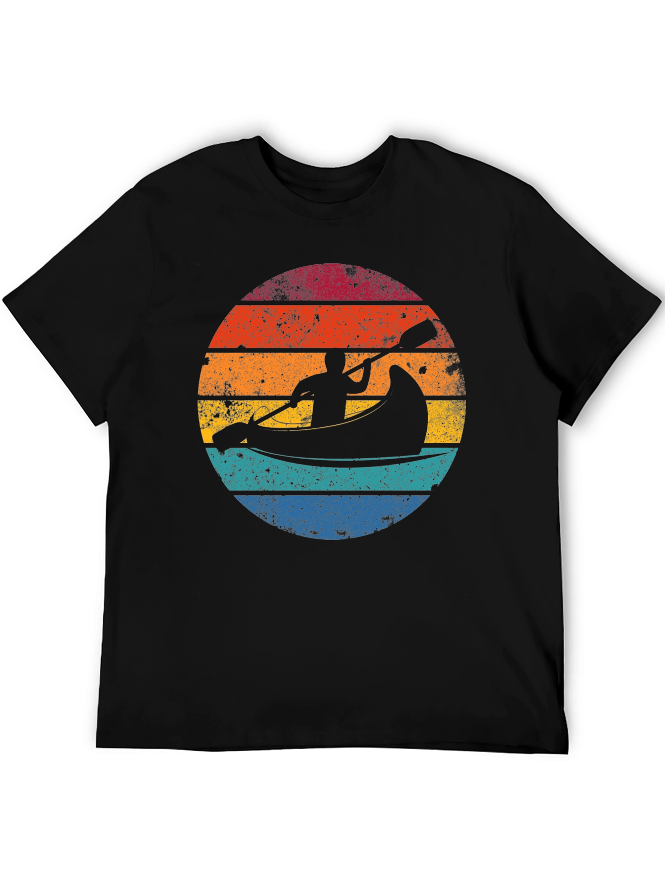 Retro Sunset Kayak T-Shirt - Adventure Awaits!