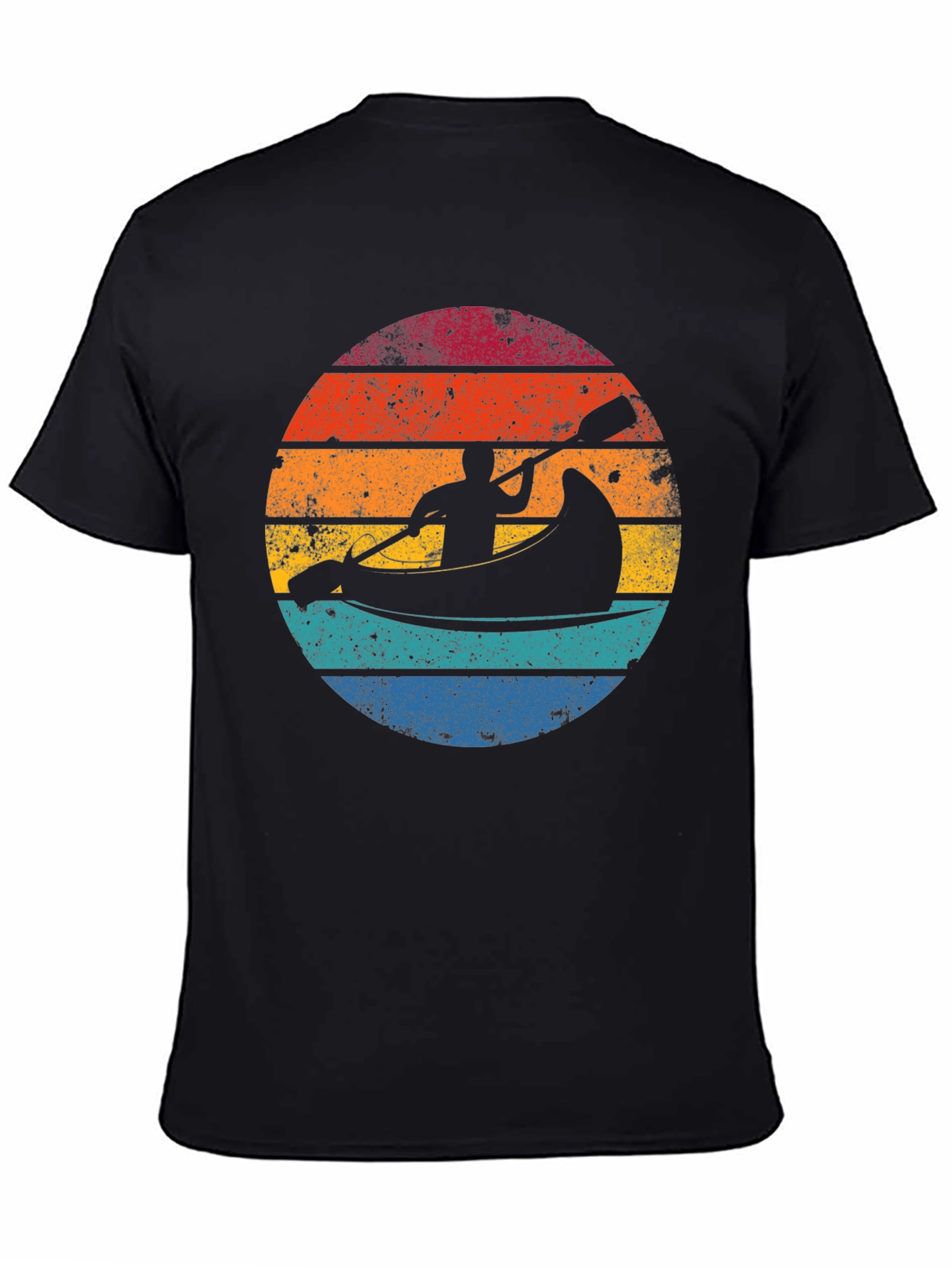 Retro Sunset Kayak T-Shirt - Adventure Awaits!