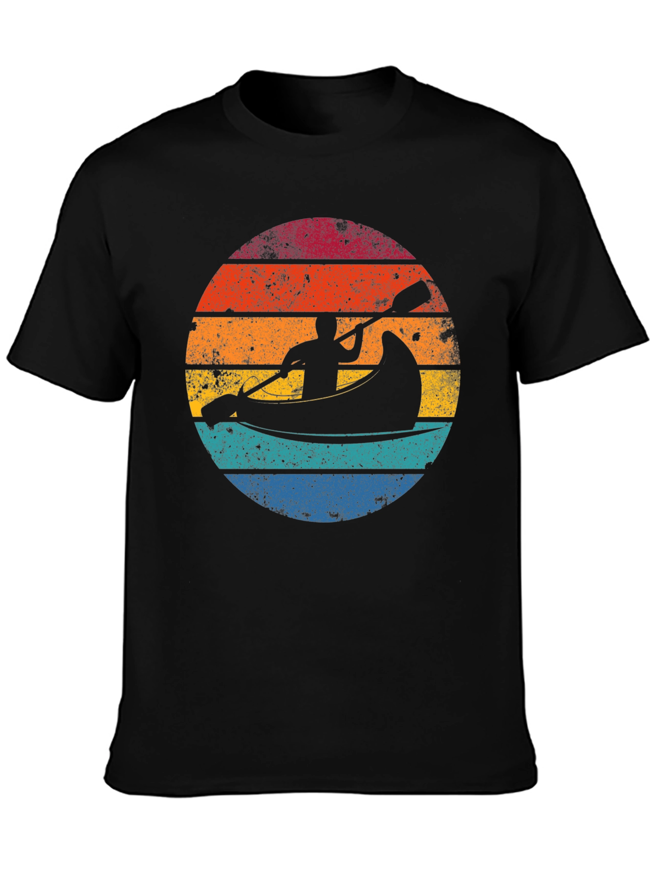Retro Sunset Kayak T-Shirt - Adventure Awaits!