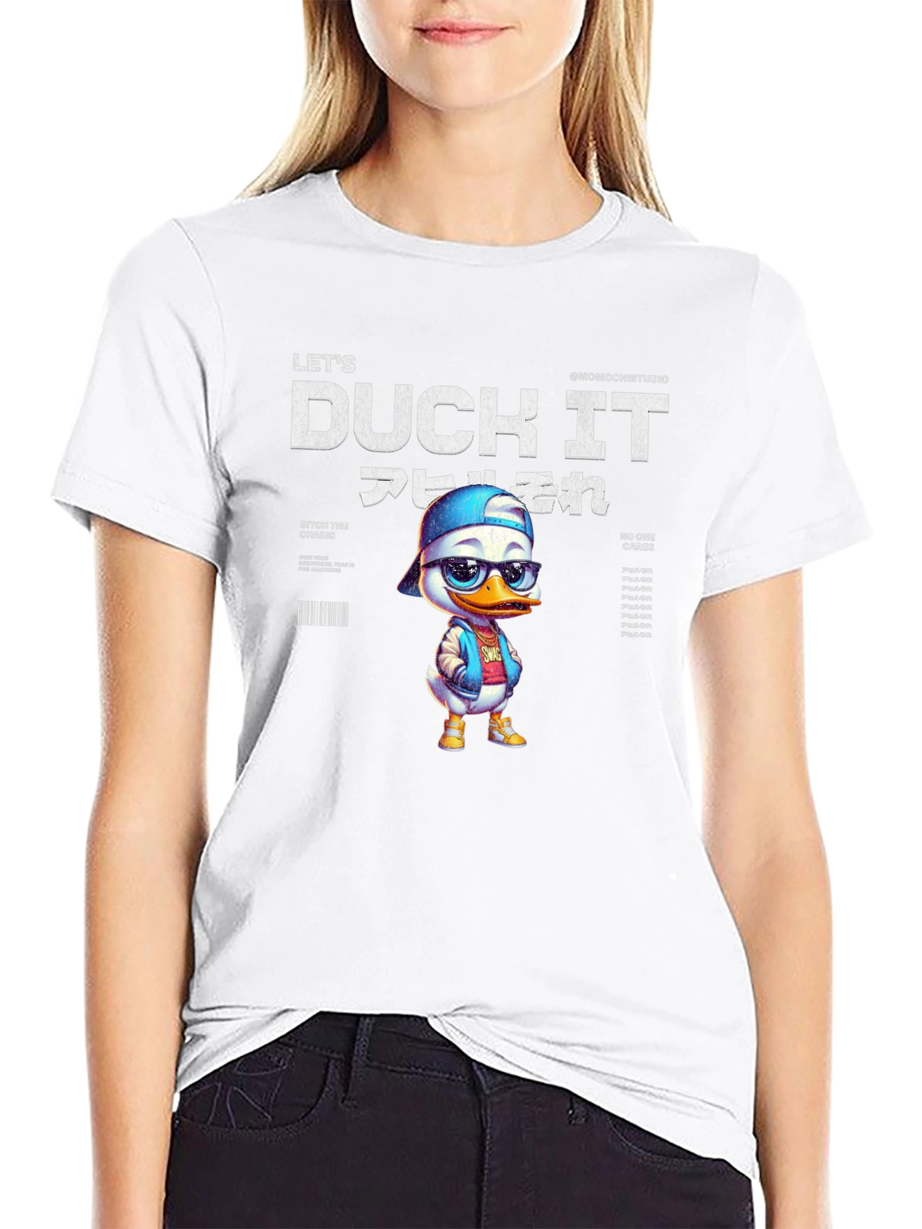 Lets Duck It T-Shirt - Stylish Cartoon Duck Design