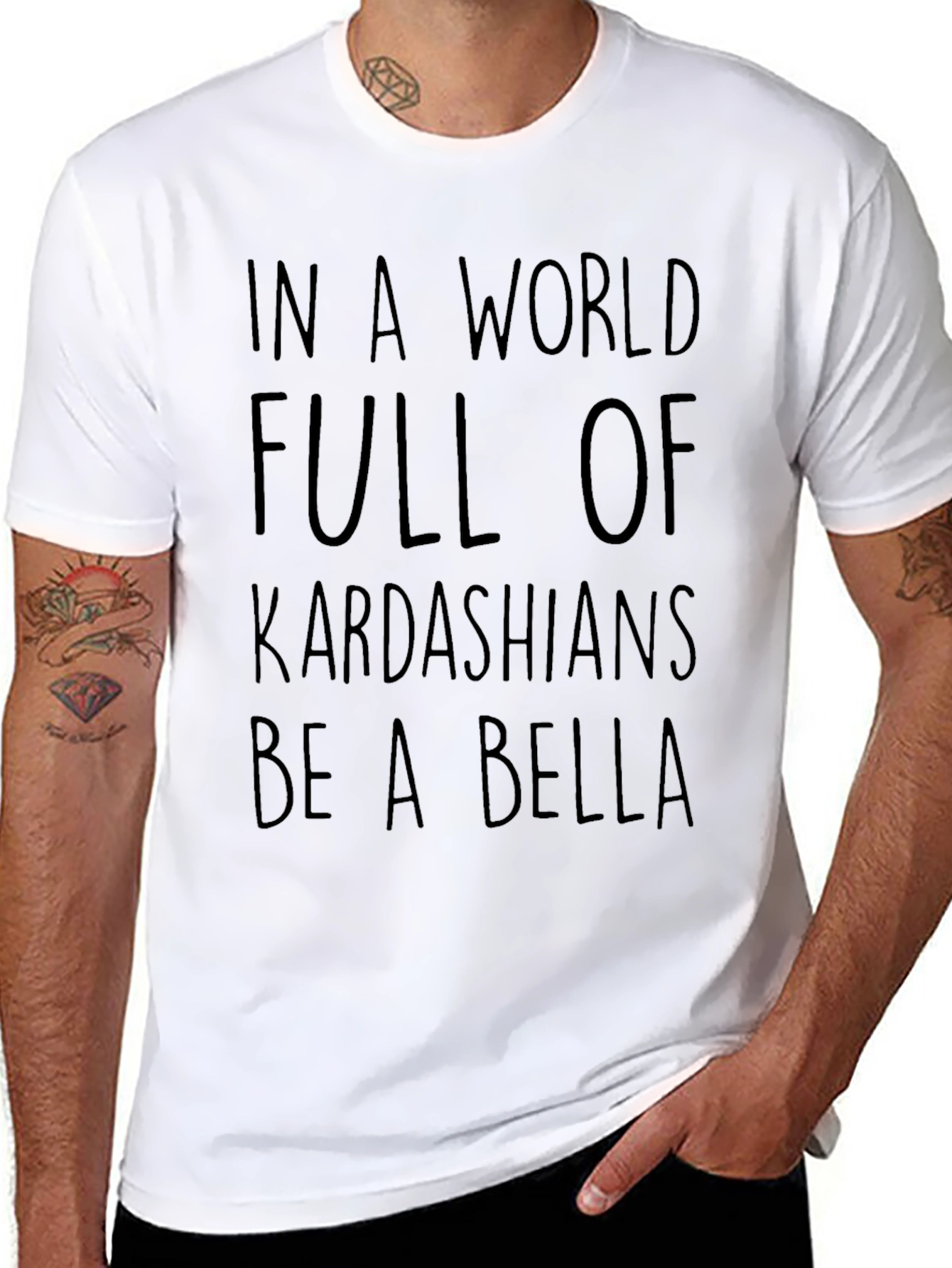 Kardashian Bella Graphic Tee - Trendy Slogan T-Shirt