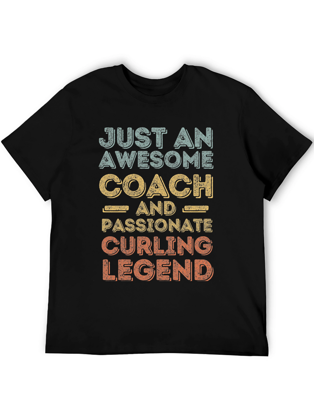 Awesome Coach Curling Legend Graphic T-Shirt