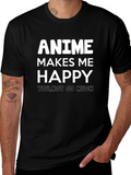 Anime Makes Me Happy Graphic Tee