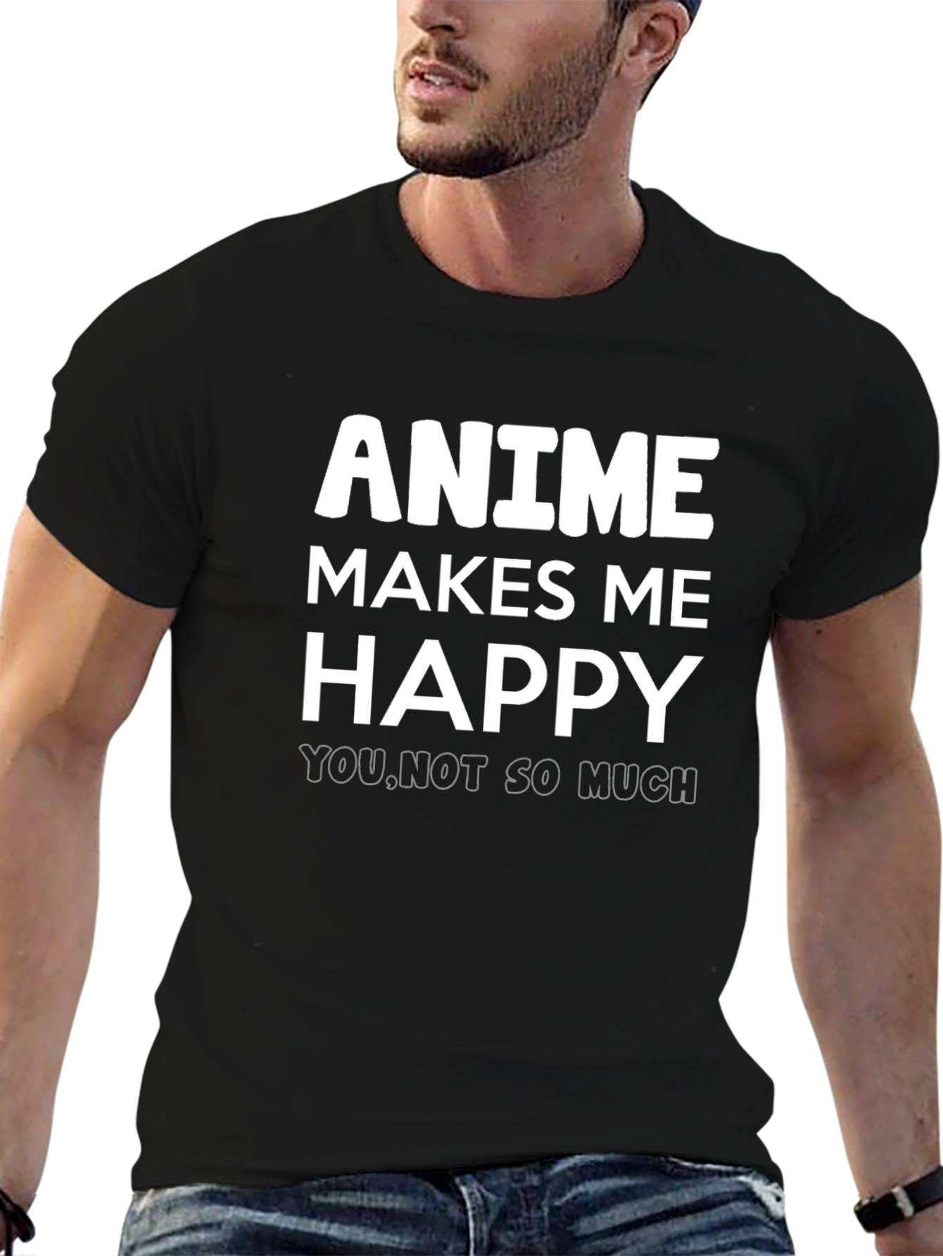 Anime Makes Me Happy Graphic Tee