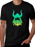 Viking Soul Graphic Tee - Black Cotton Blend
