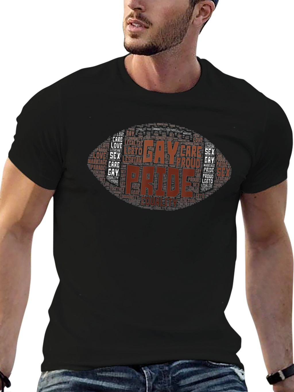 Gay Pride Word Art T-Shirt