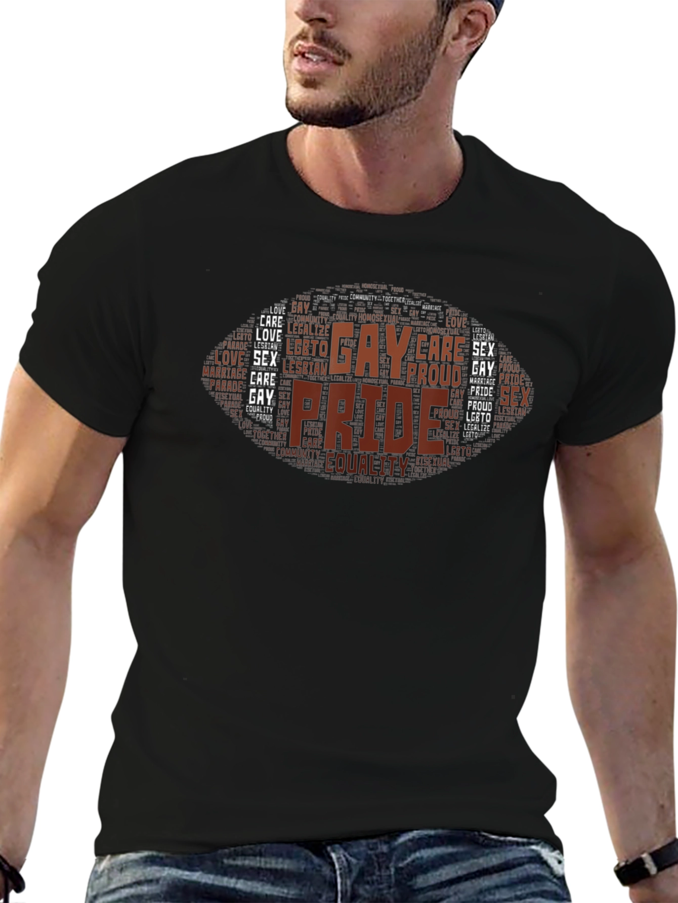 Gay Pride Word Art T-Shirt