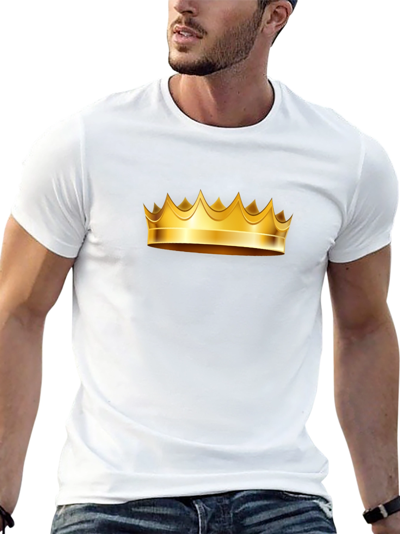 Golden Crown Graphic Tee - Black