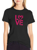 Love Heart Treble Clef Graphic T-Shirt