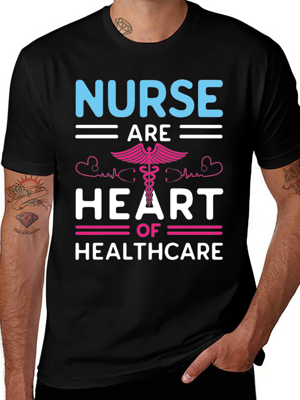 Nurse Heart of Healthcare Graphic T-Shirt