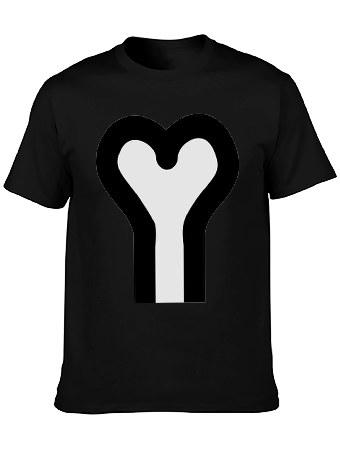 Abstract Heart Graphic Tee - Modern Minimalist Design