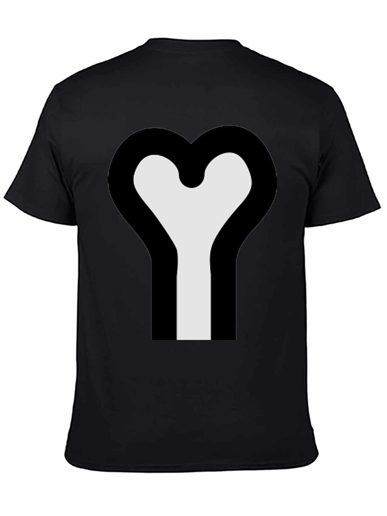 Abstract Heart Graphic Tee - Modern Minimalist Design